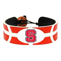 North Carolina State Wolfpack Team Color Basketball Bracelet