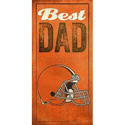 Cleveland Browns Wood Sign - Best Dad - 6x12