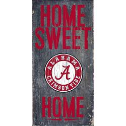 Alabama Crimson Tide Wood Sign - Home Sweet Home 6"x12" by Fan Creations