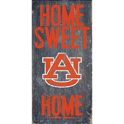 Auburn Tigers Wood Sign - Home Sweet Home 6"x12"