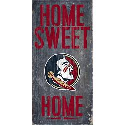 Florida State Seminoles Wood Sign - Home Sweet Home 6"x12"