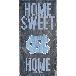 North Carolina Tar Heels Wood Sign - Home Sweet Home 6"x12"