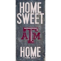 Texas A&M Aggies Wood Sign - Home Sweet Home 6"x12"