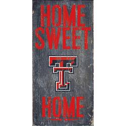 Texas Tech Red Raiders Wood Sign - Home Sweet Home 6x12