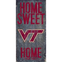 Virginia Tech Hokies Wood Sign - Home Sweet Home 6x12