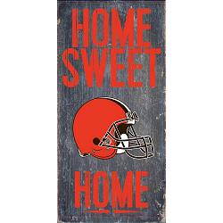 Cleveland Browns Wood Sign - Home Sweet Home 6"x12"