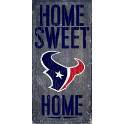 Houston Texans Wood Sign - Home Sweet Home 6"x12"