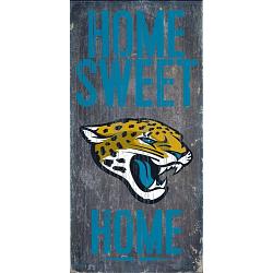 Jacksonville Jaguars Wood Sign - Home Sweet Home 6"x12"