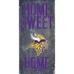 Minnesota Vikings Wood Sign - Home Sweet Home 6"x12"