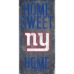 New York Giants Wood Sign - Home Sweet Home 6"x12"