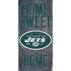 New York Jets Wood Sign - Home Sweet Home 6"x12"