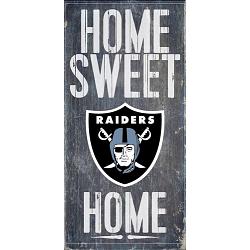 Las Vegas Raiders Wood Sign - Home Sweet Home 6"x12"