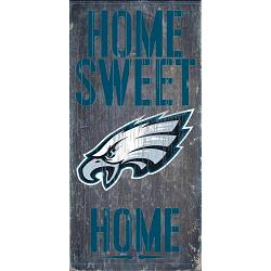 Philadelphia Eagles Wood Sign - Home Sweet Home 6"x12"