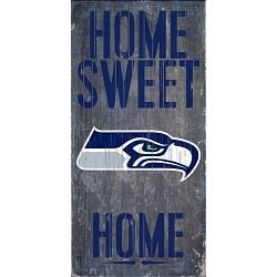 Seattle Seahawks Wood Sign - Home Sweet Home 6"x12"