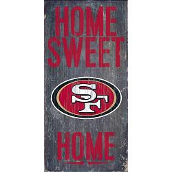 San Francisco 49ers Wood Sign - Home Sweet Home 6"x12"