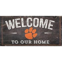 Clemson Tigers Sign Wood 6x12 Welcome To Our Home Design