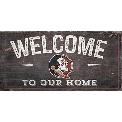 Florida State Seminoles Sign Wood 6x12 Welcome To Our Home Design