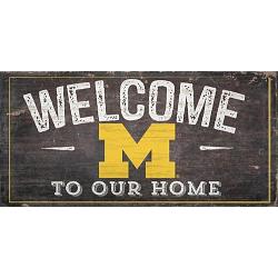 Michigan Wolverines Sign Wood 6x12 Welcome To Our Home Design