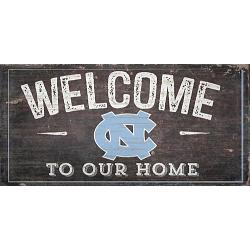 North Carolina Tar Heels Sign Wood 6x12 Welcome To Our Home Design