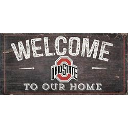 Ohio State Buckeyes Sign Wood 6x12 Welcome To Our Home Design