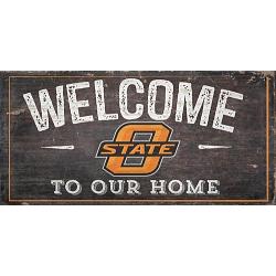 Oklahoma State Cowboys Sign Wood 6x12 Welcome To Our Home Design