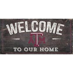 Texas A&M Aggies Sign Wood 6x12 Welcome To Our Home Design