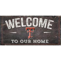 Texas Tech Red Raiders Sign Wood 6x12 Welcome To Our Home Design