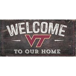 Virginia Tech Hokies Sign Wood 6x12 Welcome To Our Home Design