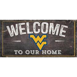 West Virginia Mountaineers Sign Wood 6x12 Welcome To Our Home Design