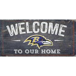Fan Creations Baltimore Ravens Sign Wood 6x12 Welcome To Our Home Design -