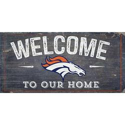 Denver Broncos Sign Wood 6x12 Welcome To Our Home Design