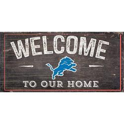 Detroit Lions Sign Wood 6x12 Welcome To Our Home Design