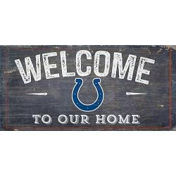 Indianapolis Colts Sign Wood 6x12 Welcome To Our Home Design