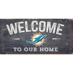 Miami Dolphins Sign Wood 6x12 Welcome To Our Home Design