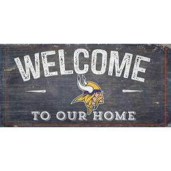 Minnesota Vikings Sign Wood 6x12 Welcome To Our Home Design