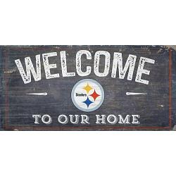 Fan Creations Pittsburgh Steelers Sign Wood 6x12 Welcome To Our Home Design -
