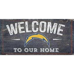 Los Angeles Chargers Sign Wood 6x12 Welcome To Our Home Design