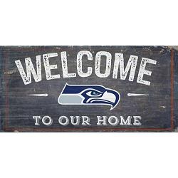 Seattle Seahawks Sign Wood 6x12 Welcome To Our Home Design