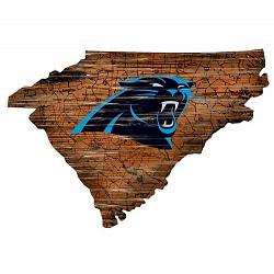 Fan Creations Carolina Panthers Sign Wood 24 Inch State Wall Art Design -