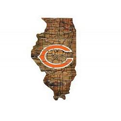 Chicago Bears Wood Sign - State Wall Art