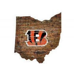 Cincinnati Bengals Wood Sign - State Wall Art