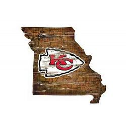 Kansas City Chiefs Wood Sign - State Wall Art