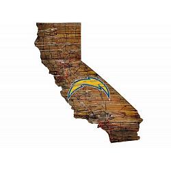 Los Angeles Chargers Sign Wood 24 Inch State Wall Art Design