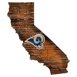 Los Angeles Rams Wood Sign - State Wall Art