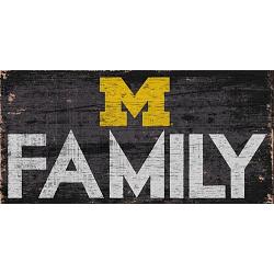 Michigan Wolverines Sign Wood 12x6 Family Design