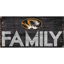 Missouri Tigers Sign Wood 12x6 Family Design