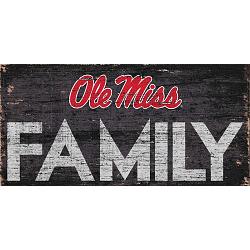 Mississippi Rebels Sign Wood 12x6 Family Design