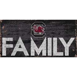 South Carolina Gamecocks Sign Wood 12x6 Family Design