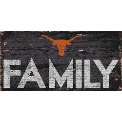 Texas Longhorns Sign Wood 12x6 Family Design