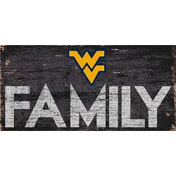 West Virginia Mountaineers Sign Wood 12x6 Family Design